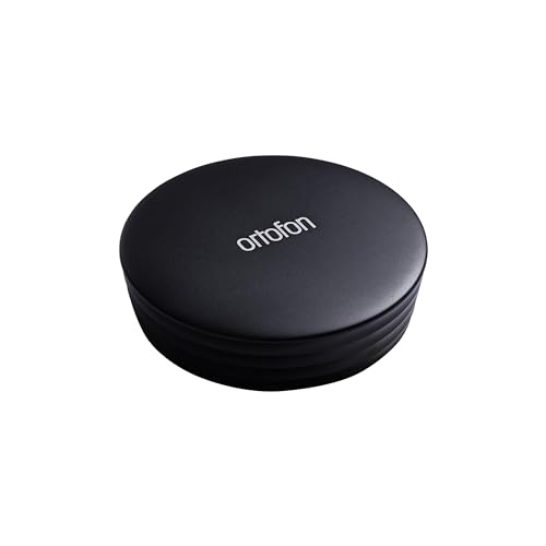 Ortofon Record Stabilizer Weight with Protective Felt Pad - 240g Aluminum Weight for Vinyl Playback - Stylish Matte Finish and Textured Wavegrip