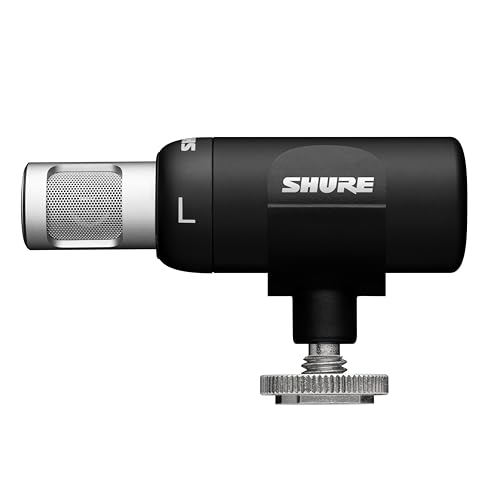 Shure MoveMic 88+ Wireless Microphone - Professional Audio Recorder for Film/Field Recording Interviews, Stereo Mic 4 Polar Patterns | Compatible with iOS/Android via Motiv App (MV88+W-Z7)