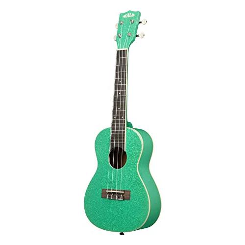 Kala Brand Music Co Sparkle Collection, 4-String Ukulele, Right, Black, Concert (KA-SPRK