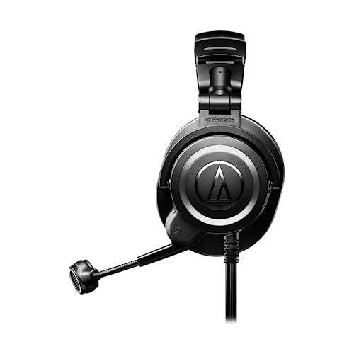 Liquid Audio Audio-Technica ATH-M50XSTS StreamSet Streaming Headset Bundle with Pig Hog 25' Headphone Extension Cable, Polishing Cloth