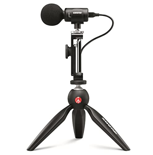 Shure MoveMic 88+ Wireless Microphone - Professional Audio Recorder for Film/Field Recording Interviews, Stereo Mic 4 Polar Patterns | Compatible with iOS/Android via Motiv App (MV88+W-Z7)