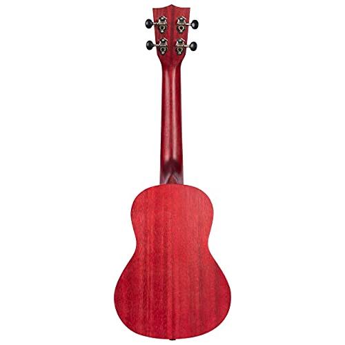 Kala Brand Music Co. Watercolor Meranti Collection, 4-String Ukulele, Right, RED, Concert (KA-MRT C)