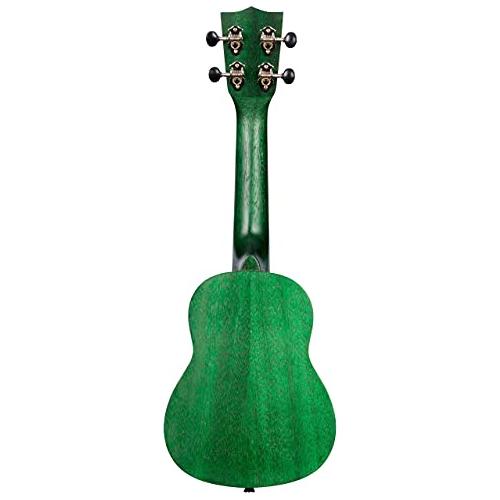 Kala Brand Music Co. Watercolor Meranti Collection, 4-String Ukulele, Right, Green, Soprano (KA-MRT-GRN-S)