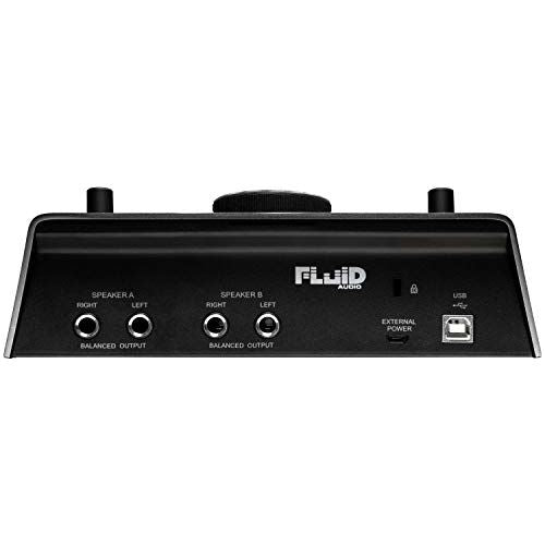 Fluid Audio SRI-2 : 2x2 USB desktop wedge w/24-bit/192kHz + 48v Phantom Power + 2X stereo monitor outputs + 2X Class A mic pres + Giant volume knob