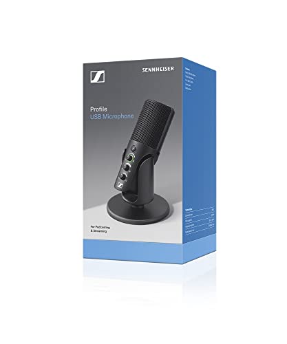 Sennheiser Profile - USB Cardioid Condenser Microphone & Table Stand, 1.2 m USB-C Cable