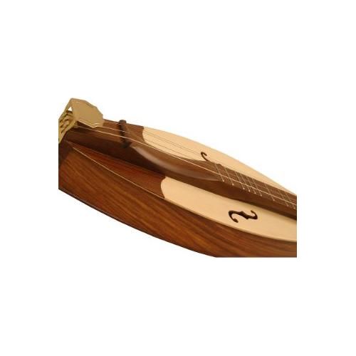 Roosebeck DMCRT4 4-String Cutaway Mountain Dulcimer, F-Hole Openings and Scrolled Pegbox