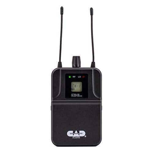CAD Audio GXLIEM2 Frequency Agile Wireless In Ear Monitor System - Two discrete mixes - includes 2 MEB1 Earbuds, 2 Bodypack Receivers, Rack Mount Ears and Antenna Relocation Kit