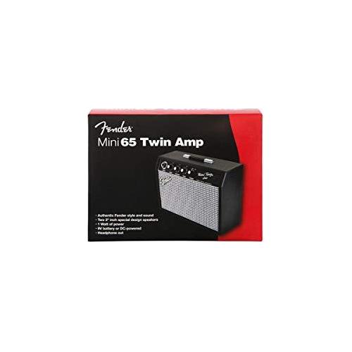 Fender Mini 65 Twin-Amp Electric Guitar Amplifier, Black, with 2-Year Warranty