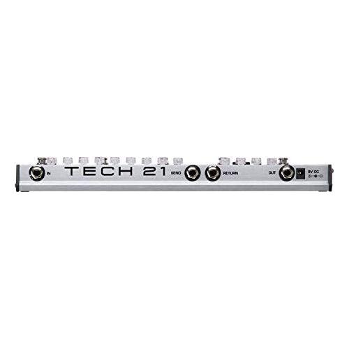 Tech 21 FL5-V2 Fly Rig 5 V2 Multi-Effects Pedal XLR Output Bundle w/ 2x Strukture S6P48 Woven Right Angle Patch Cables, 12x Fender Picks and Liquid Audio Polishing Cloth