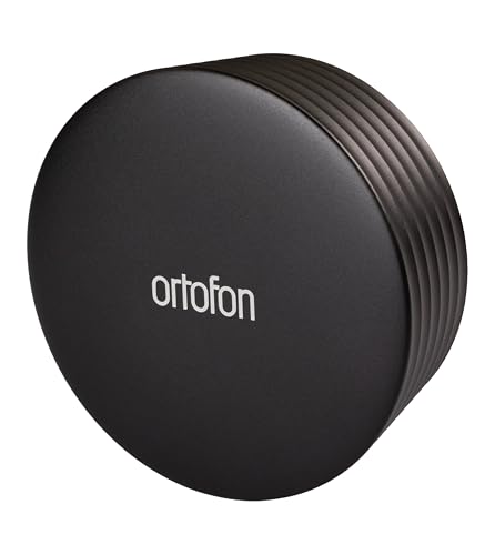 Ortofon Heavy Record Stabilizer Weight with Protective Felt Pad - 350g Aluminum Weight for Vinyl Playback - Stylish Matte Finish and Textured Wavegrip