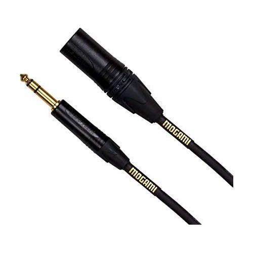 Mogami 2' Gold 1/4" TRS Male to 3-Pin XLR Male Balanced Quad Patch Cable
