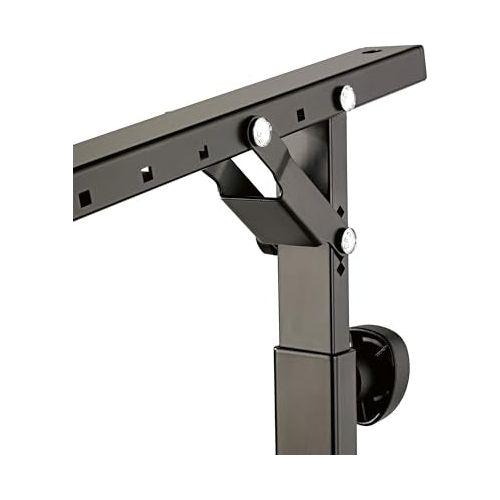 K&M Konig & Meyer Keyboard Stacker | Compatible w/K&M Omega Table Style Stand | Add Keyboard, Laptop, Midi Controller, Mixer | Height/Tilt/Width Adjustment | Steel | German Made