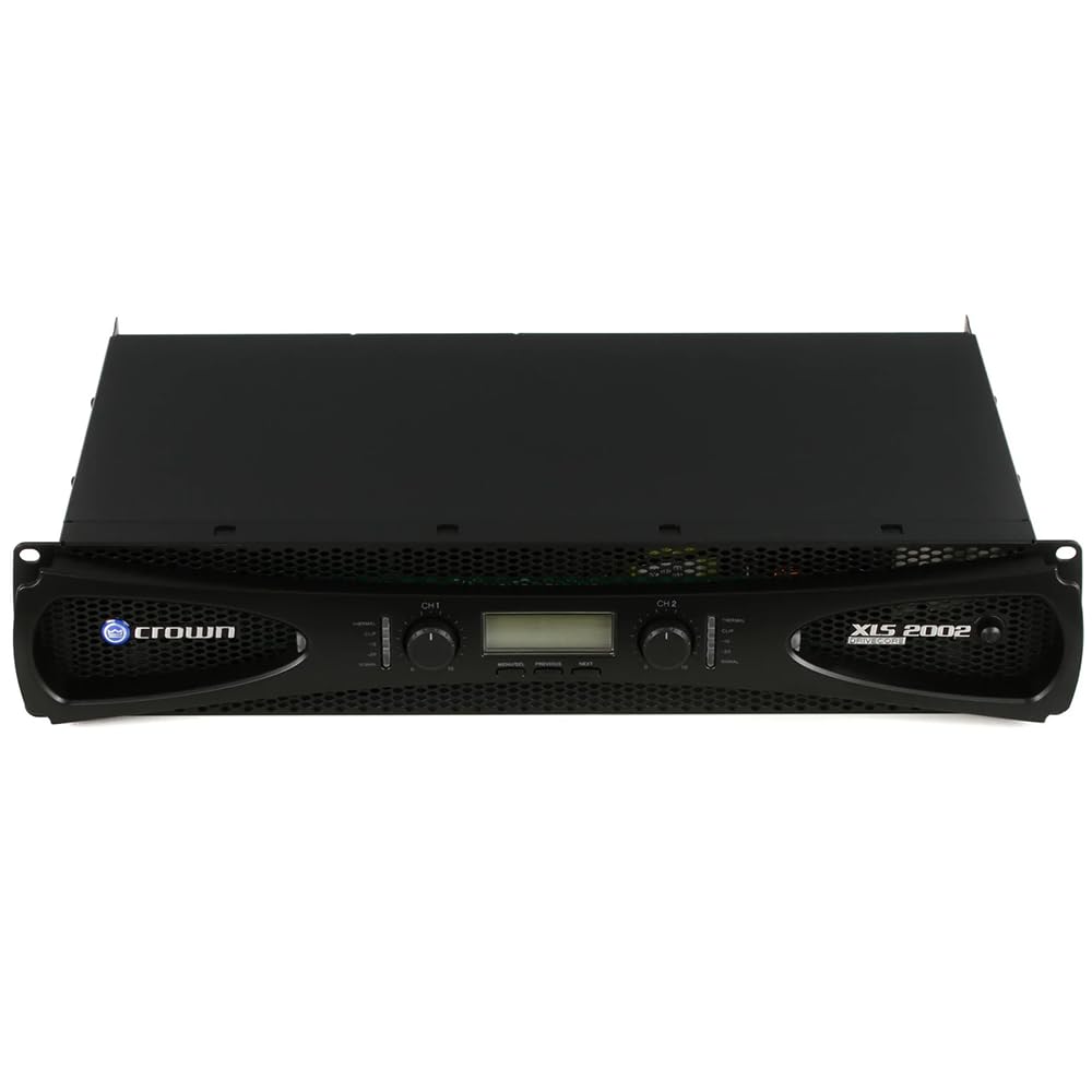 Crown XLS 2002 Two-channel, 650W @ 4Ω Power Amplifier Bundle w/ 2-Pack of Pig Hog PHSC25 9.2mm Speaker Cable (14 gauge wire) and Liquid Audio Polishing Cloth