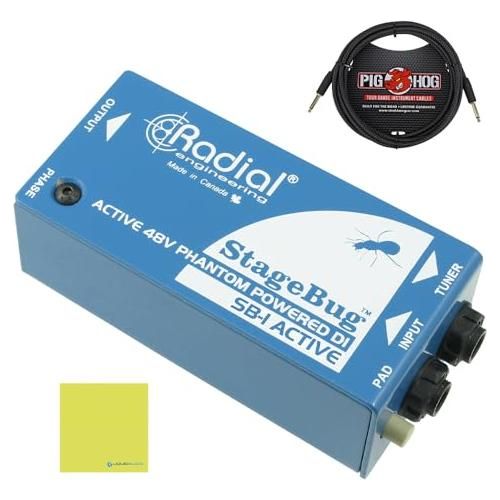 Radial Engineering StageBug SB-1 Compact Active DI Bundle w/Pig Hog PCH10BK