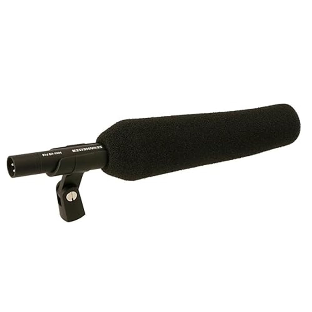Liquid Audio Sennheiser MKH 416-P48U3 Moisture-Resistant Shotgun Microphone Bundle w/Pig Hog PHM10 8mm Mic Cable, 4-Pack Blucoil AA Batteries Polishing Cloth