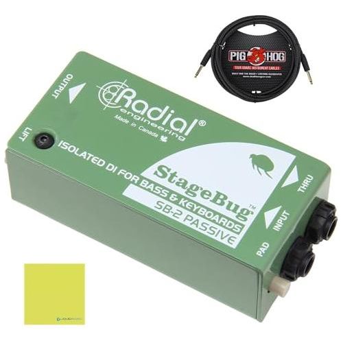 Radial Engineering StageBug SB-2 Compact Passive DI Bundle w/Pig Hog PCH10BK