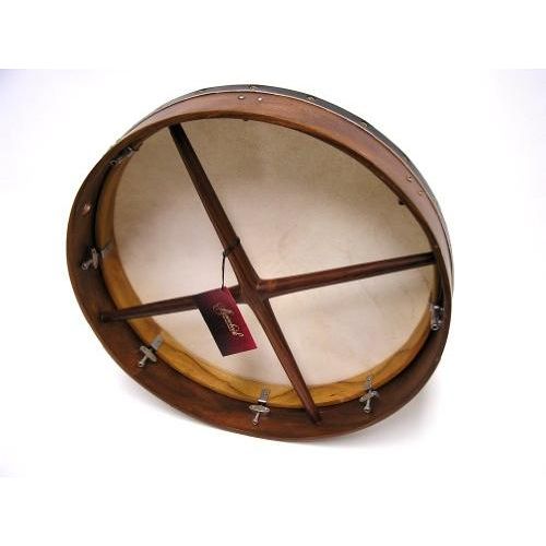 ROOSEBECK TUNABLE SHEESHAM BODHRAN CROSS-BAR SOFT NATURAL HEAD 18-BY-3.5-INCH