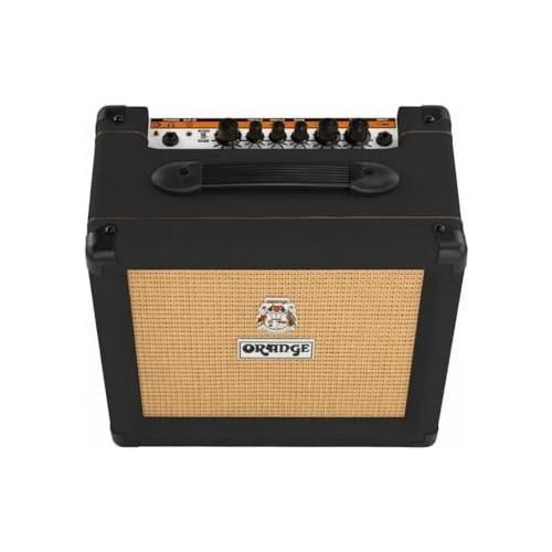 Orange Crush20 Black 20 Watt Guitar Amplifier Combo Bundle w/Pig Hog PCH10BK Black Woven Instrument Cable, 12X Guitar Picks and Liquid Audio Polishing Cloth