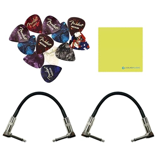 Hotone Pedals Sp-20Soul Press II WAH Pedal Bundle w/ 2-Pack Strukture S6P48 Woven Right Angle Patch Cable, 12-Pack Guitar Pick and Liquid Audio Polishing Cloth