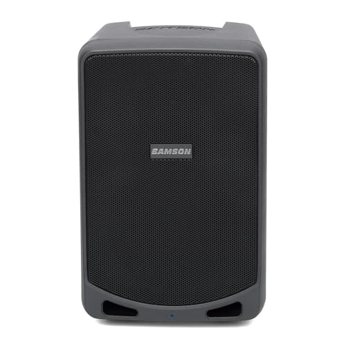 Samson Expedition XP106 Rechargeable Portable PA System with Bluetooth Bundled with Pig Hog 9.2mm Speaker Cable 25ft - Includes Wired Handheld Microphone