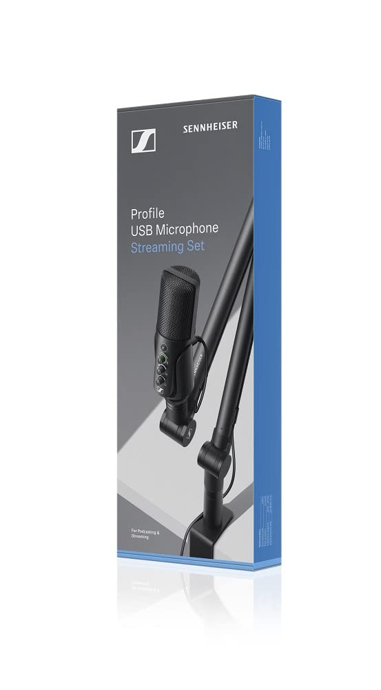Sennheiser Profile - USB Cardioid Condenser Microphone & Table Stand, 1.2 m USB-C Cable