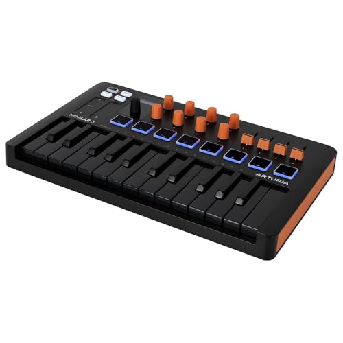 Arturia MiniLab 3 Portable MIDI Keyboard Controller Bundle & Polishing Cloth