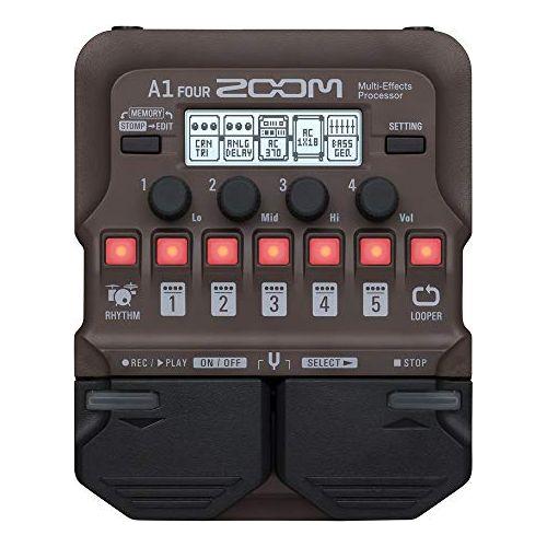Zoom A1 FOUR Acoustic Instrument Multi-Effects Processor Pedal, Acoustic Modeling, Looper, Rhythm Section