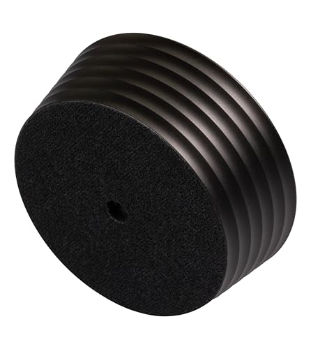 Ortofon Heavy Record Stabilizer Weight with Protective Felt Pad - 350g Aluminum Weight for Vinyl Playback - Stylish Matte Finish and Textured Wavegrip