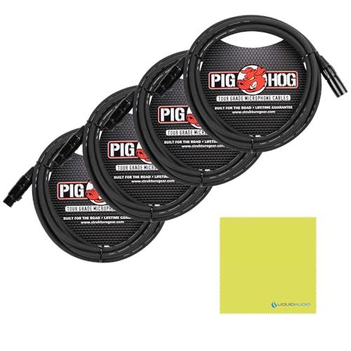 Pre Sonus FaderPort™ 8: 8-channel Mix Production Controller Bundle w/ 4-Pack Pig Hog PHM10 8mm Mic Cable and Liquid Audio Polishing Cloth