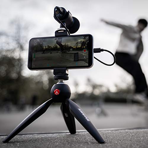 Shure MoveMic 88+ Wireless Microphone - Professional Audio Recorder for Film/Field Recording Interviews, Stereo Mic 4 Polar Patterns | Compatible with iOS/Android via Motiv App (MV88+W-Z7)