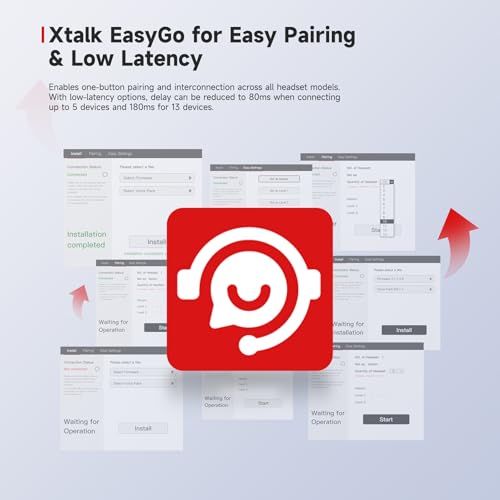 SYNCO Xtalk XMax2 Full-Duplex Wireless Intercom System with 2 Double-Ear Headsets (2.4 GHz) Random Master Device Design for Team Communication,Movie Shoot,Live Show Stage Performance