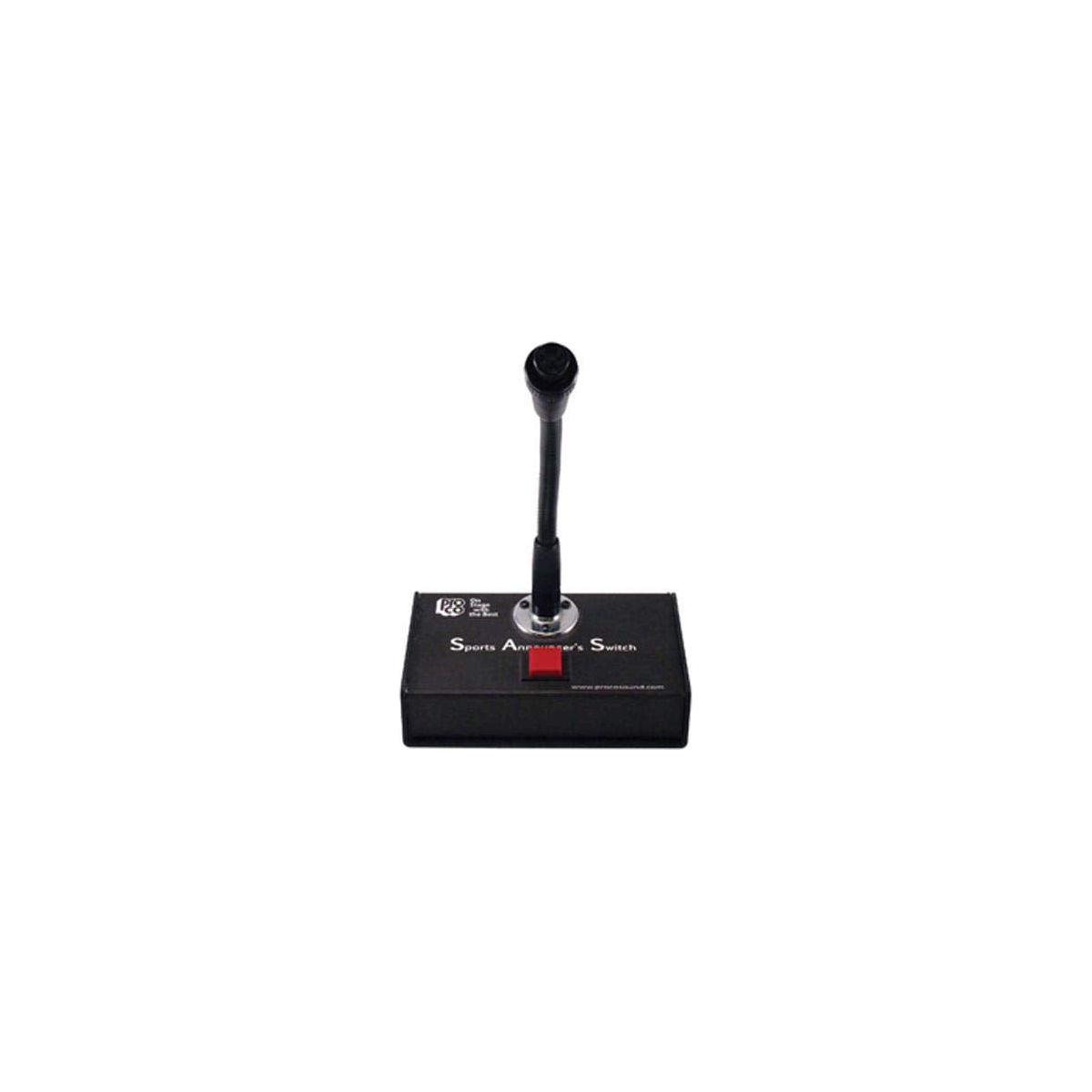 Pro Co Sound SAS3 Sports Announcer's Switch - Push to Talk With Gooseneck Microphone Connector