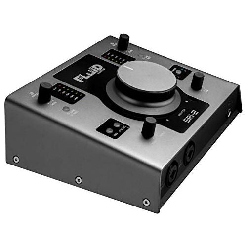 Fluid Audio SRI-2 : 2x2 USB desktop wedge w/24-bit/192kHz + 48v Phantom Power + 2X stereo monitor outputs + 2X Class A mic pres + Giant volume knob