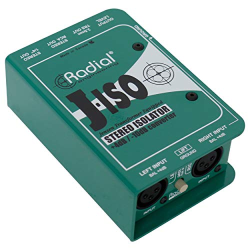 Radial Engineering J-ISO Jensen Transformer Equipped Stereo Isolator +4dB to -10dB Converter