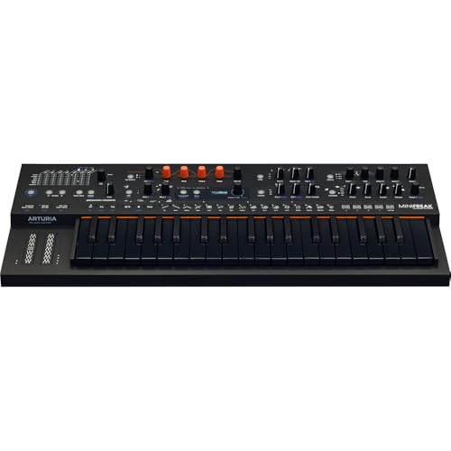 Arturia MiniFreak Stellar 37-key Synthesizer Bundle w/Pig Hog PP4X10 4 pk 10" Mono Patch Cables, Pig Hog 6ft MIDI Cable and Liquid Audio Polishing Cloth