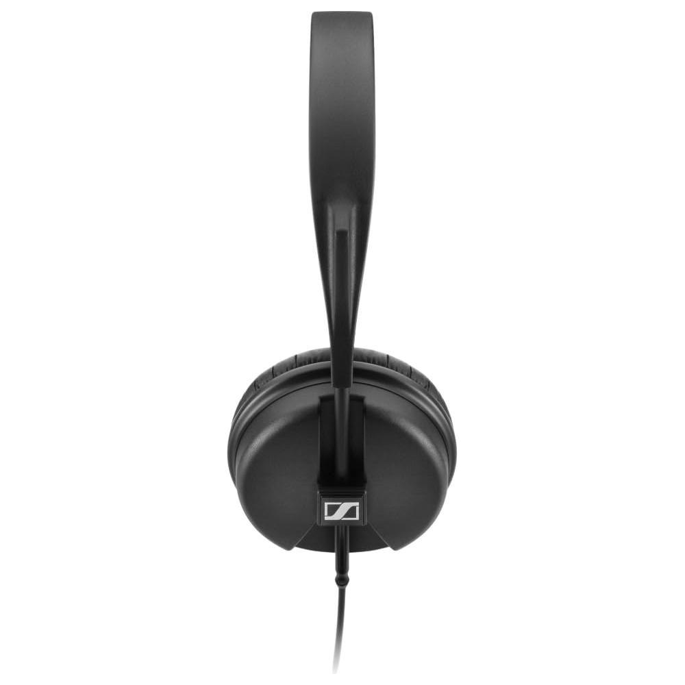 Liquid Audio Sennheiser HD25 Light On-Ear DJ Headphones, Black Bundle w/Pig Hog PHX14-25 1/4" Headphone Extension Cable Polishing Cloth