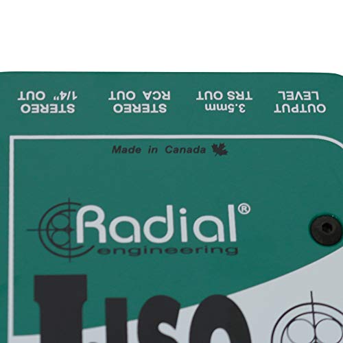 Radial Engineering J-ISO Jensen Transformer Equipped Stereo Isolator +4dB to -10dB Converter