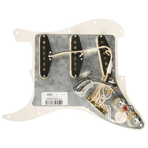 Fender Pre-Wired Strat® Pickguard, Original '57/'62 SSS, Tortoise Shell - 0992345500 Bundle w/ 12-Pack Guitar Pick and Liquid Audio Polishing Cloth