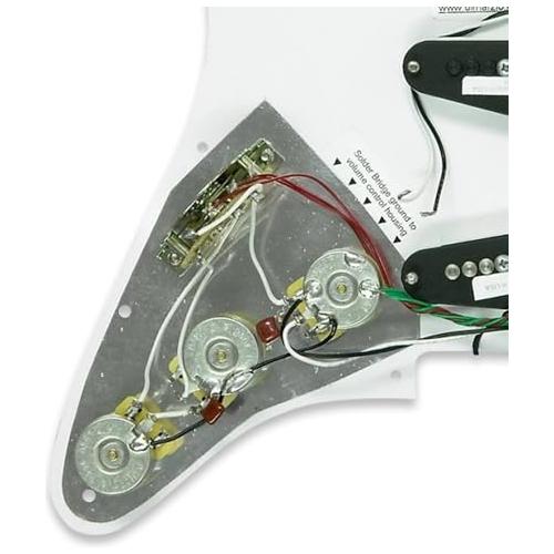 DiMarzio FG2108WA4 Area™ Strat® Replacement Pickguard, White Bundle w/ 12-Pack Guitar Pick and Liquid Audio Polishing Cloth