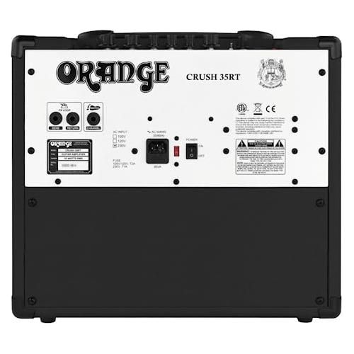 Orange Crush 35RT Guitar Combo Amplifier Bundle w/Pig Hog Black Instrument 10 Cable and Liquid Audio Polishing Cloth