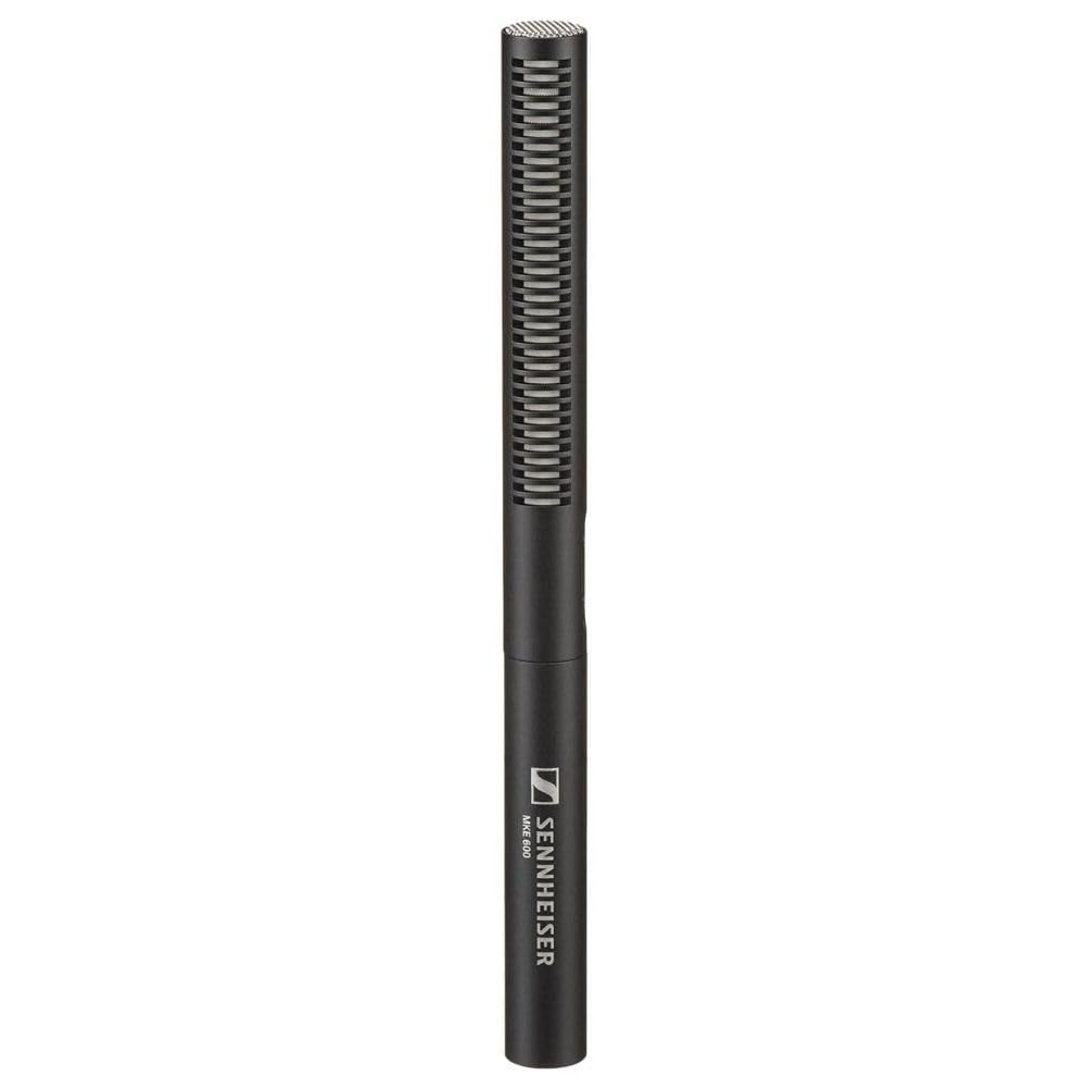 Liquid Audio Sennheiser MKE 600 Shotgun Condenser Microphone Bundle w/Sennheiser MZH 600 Windshield, Pig Hog PHM10 8mm Mic Cable Polishing Cloth