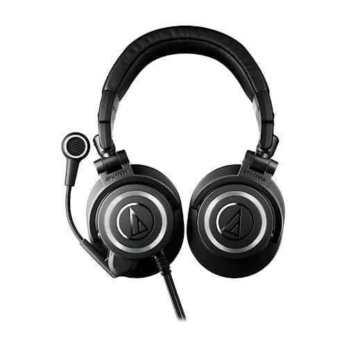 Liquid Audio Audio-Technica ATH-M50XSTS StreamSet Streaming Headset Bundle with Pig Hog 25' Headphone Extension Cable, Polishing Cloth