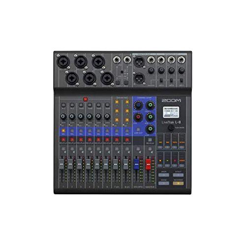 Zoom LiveTrak L-8 Podcast Recorder, Battery Powered, Digital Mixer and Recorder