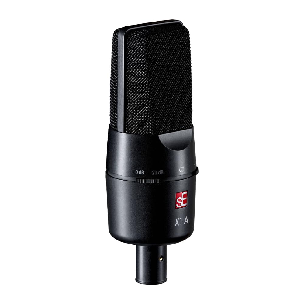 Liquid Audio sE Electronics X1 A Large-diaphragm Condenser Microphone Bundle w/Pig Hog PHM10 8mm Mic Cable Polishing Cloth