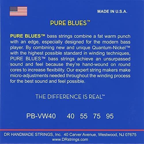 DR Strings Pure Blues Victor Wooten Signature 40-95 Bass Guitar Strings (PBVW-40)