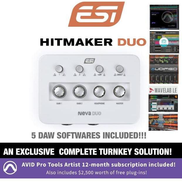 ESI Hitmaker DUO USB-C Audio Interface Bundle with Pro Tools Artist Software