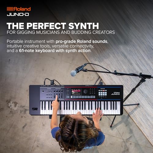 Roland JUNO-D6 Synthesizer | 61-Note Keyboard with Synth Action | ZEN-Core Engine with Over 3800 Onboard Sounds | Intuitive Creative Tools | USB-C Audio/MIDI Interface for Mobile & Computers