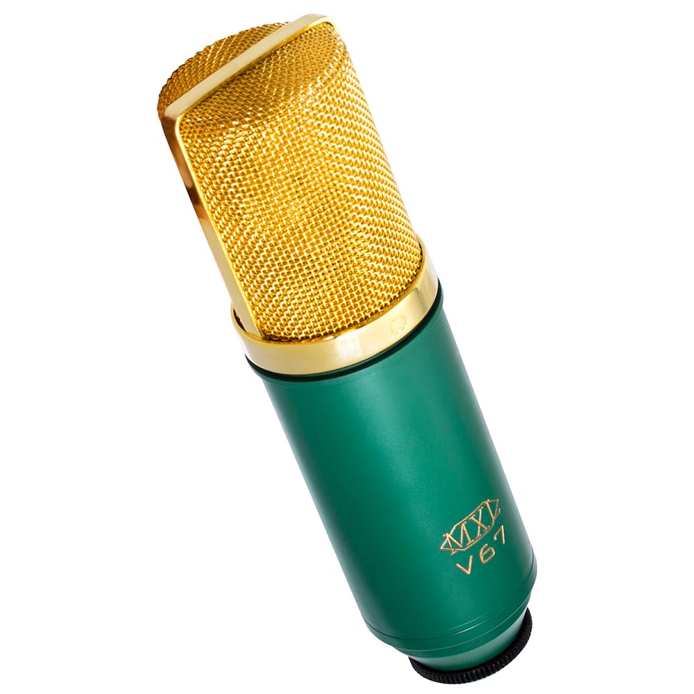 Liquid Audio - MXL V67G Large-Diaphragm Condenser Microphone Bundle w/Pig Hog PHM10 8mm Mic Cable, Pop Filter Polishing Cloth