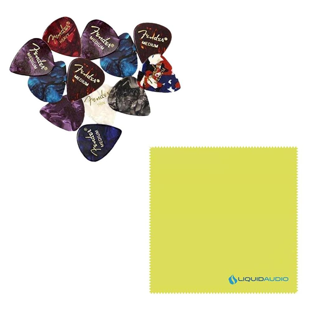 Fender Custom Shop Fat '50s Stratocaster Pickup Set of 3 Bundle w/Fender Picks & Liquid Audio Polishing Cloth