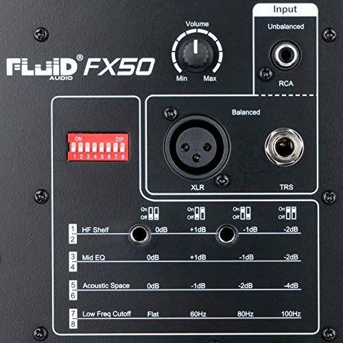 Fluid Audio FX50 : 5" Single Point Source Coax Reference Monitor, Bi-Amplified 90w 49Hz - 22kHz (+/-3db)